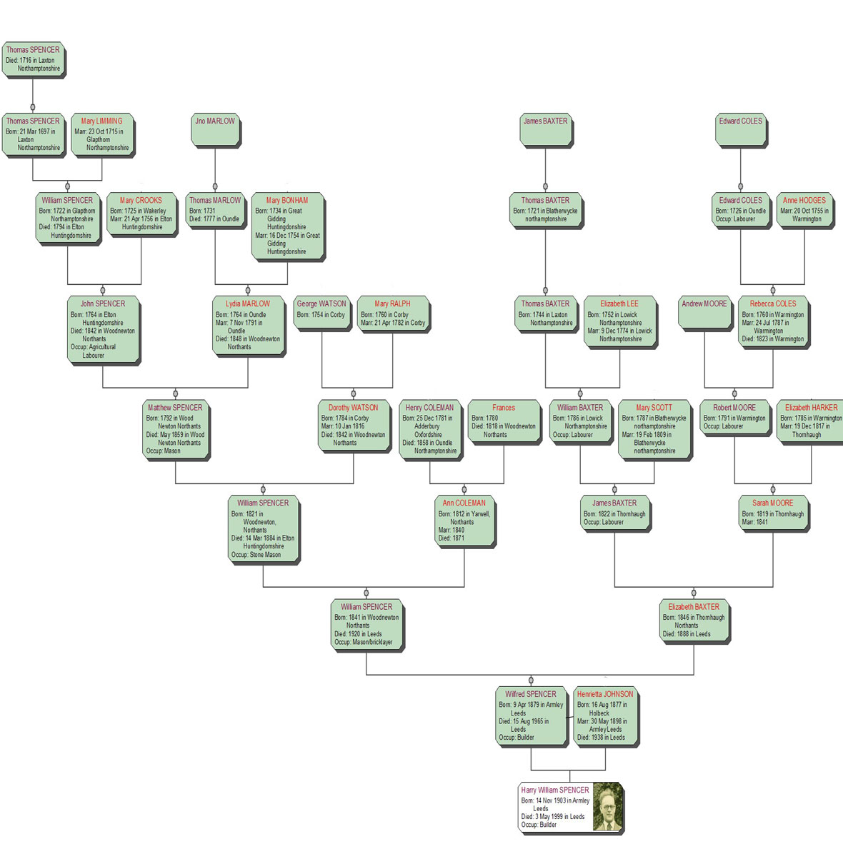 Spencer family tree