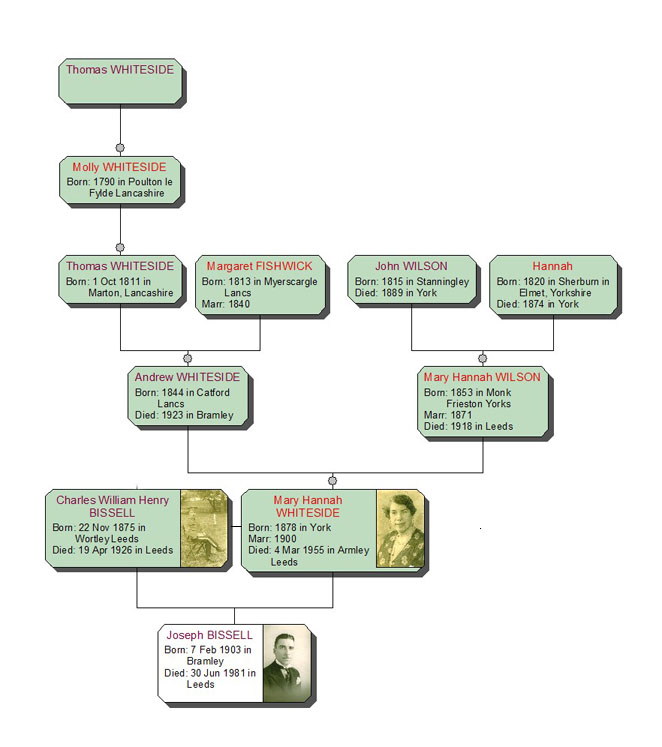 Whiteside family tree